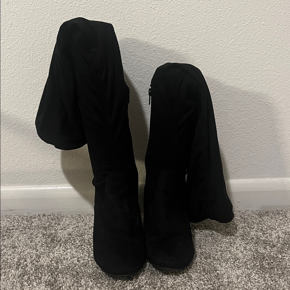 Black Knee-High Boots